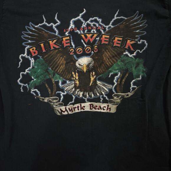 Vintage Bike Week 2005 Shirt Black Size Large Biker Motorcycle - Picture 2 of 3